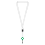 Lanyard desmontável sublimar porta-credenciais personalização total cor verde garrafa sétima vista