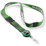 Lanyard desmontável sublimar porta-credenciais personalização total cor verde garrafa