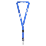 Lanyard desmontável sublimar porta-credenciais personalização total cor azul ultramarino