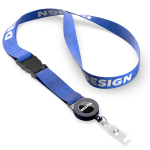 Lanyard desmontável sublimar porta-credenciais personalização total cor azul ultramarino