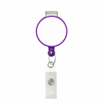 Porta-credenciais retráctil, redondo, Ø2,8 personalização total cor violeta sétima vista