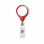 Porta-credenciais retráctil, redondo, Ø2,5 personalização total cor vermelho sétima vista