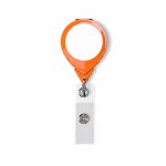 Porta-credenciais retráctil, redondo, Ø2,5 personalização total cor cor-de-laranja sétima vista