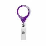 Porta-credenciais retráctil, redondo, Ø2,5 personalização total cor violeta sétima vista
