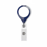 Porta-credenciais retráctil, redondo, Ø2,5 personalização total cor azul-marinho sétima vista