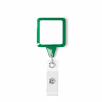 Porta-credenciais retráctil, quadrado, personalização total cor verde garrafa sétima vista