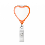 Porta-credenciais retráctil em forma de coração, personalização total cor cor-de-laranja sétima vista