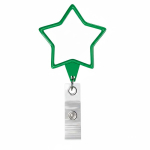 Porta-credenciais retráctil em forma de estrela, personalização total cor verde garrafa sétima vista