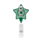 Porta-credenciais retráctil em forma de estrela, personalização total cor verde garrafa terceira vista