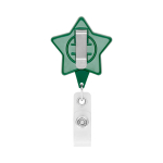 Porta-credenciais retráctil em forma de estrela, personalização total cor verde garrafa terceira vista