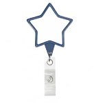 Porta-credenciais retráctil em forma de estrela, personalização total cor azul-marinho sétima vista