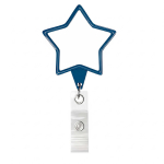Porta-credenciais retráctil em forma de estrela, personalização total cor azul ultramarino sétima vista