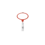Porta-credenciais retráctil em forma oval, personalização total cor vermelho sétima vista