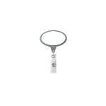 Porta-credenciais retráctil em forma oval, personalização total cor cinzento sétima vista
