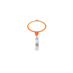 Porta-credenciais retráctil em forma oval, personalização total cor cor-de-laranja sétima vista