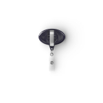 Porta-credenciais retráctil em forma oval, personalização total cor azul ultramarino terceira vista