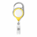 Porta-credenciais retráctil redondo mosquetão, personalização total cor amarelo sétima vista