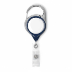 Porta-credenciais retráctil redondo mosquetão, personalização total cor azul ultramarino sétima vista