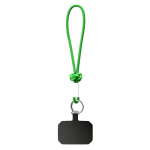 Cordão curto para o telemóvel com nó e etiqueta personalização total cor verde sétima vista