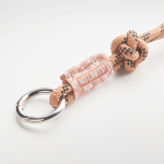 Cordão curto para o telemóvel com nó e etiqueta personalização total cor cor-de-laranja quinta vista