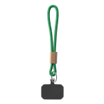 Cordão curto para telemóvel com detalhe de bambu personalização total cor verde garrafa sétima vista