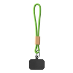 Cordão curto para telemóvel com detalhe de bambu personalização total cor verde maçã sétima vista
