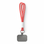 Cordão duplo para telemóvel placa personalizável personalização total cor vermelho sétima vista