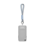 Cordão duplo para telemóvel placa personalizável personalização total cor cinzento