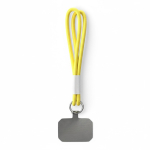 Cordão duplo para telemóvel placa personalizável personalização total cor amarelo sétima vista
