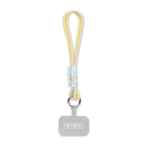 Cordão duplo para telemóvel placa personalizável personalização total cor amarelo