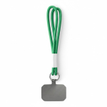 Cordão duplo para telemóvel placa personalizável personalização total cor verde garrafa sétima vista