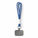 Cordão duplo para telemóvel placa personalizável personalização total cor azul elétrico sétima vista