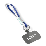 Cordão duplo para telemóvel placa personalizável personalização total cor azul real