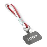 Cordão duplo para telemóvel placa personalizável personalização total cor grená