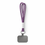 Cordão duplo para telemóvel placa personalizável personalização total cor roxo sétima vista
