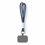 Cordão duplo para telemóvel placa personalizável personalização total cor azul ultramarino sétima vista