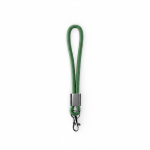 Lanyard de pulso de nylon com peça metálica personalização total cor verde garrafa sétima vista