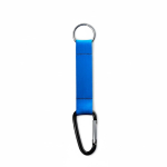Porta-chaves de fita de poliéster com mosquetão personalização total cor azul sétima vista