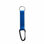 Porta-chaves de fita de poliéster com mosquetão personalização total cor azul elétrico sétima vista