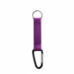 Porta-chaves de fita de poliéster com mosquetão personalização total cor roxo sétima vista