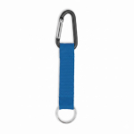 Porta-chaves fita rPET, mosquetão anel metálico personalização total cor azul sétima vista