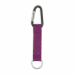 Porta-chaves fita rPET, mosquetão anel metálico personalização total cor roxo sétima vista