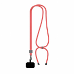 Lanyard ajustável de poliéster para o telemóvel personalização total cor vermelho sétima vista