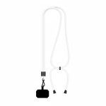 Lanyard ajustável de poliéster para o telemóvel personalização total cor branco sétima vista