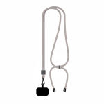 Lanyard ajustável de poliéster para o telemóvel personalização total cor cinzento sétima vista