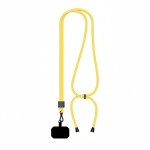 Lanyard ajustável de poliéster para o telemóvel personalização total cor amarelo sétima vista