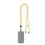 Lanyard ajustável de poliéster para o telemóvel personalização total cor amarelo