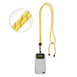 Lanyard ajustável de poliéster para o telemóvel personalização total cor amarelo quinta vista