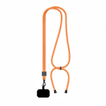 Lanyard ajustável de poliéster para o telemóvel personalização total cor cor-de-laranja sétima vista