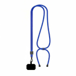 Lanyard ajustável de poliéster para o telemóvel personalização total cor azul elétrico sétima vista